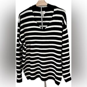H&M Black and White Striped Sweater
